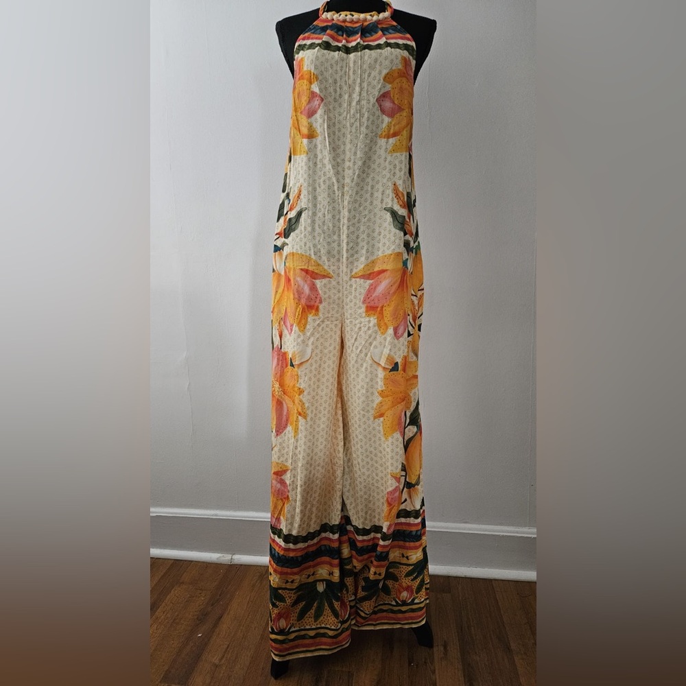 Farm Rio x Anthropologie Floral Halter Jumpsuit - Picture 6 of 7